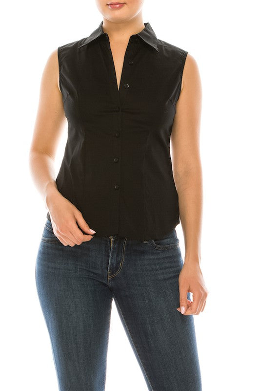 Camisa básica sin manga