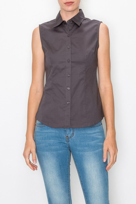 Camisa básica sin manga