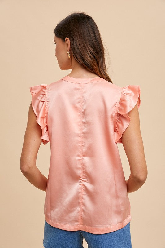 Blusa manga ruffle