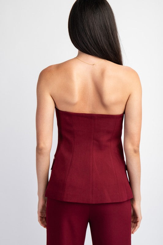 CHALECO STRAPLESS TINTO, LUAR BOUTIQUE MX 3
