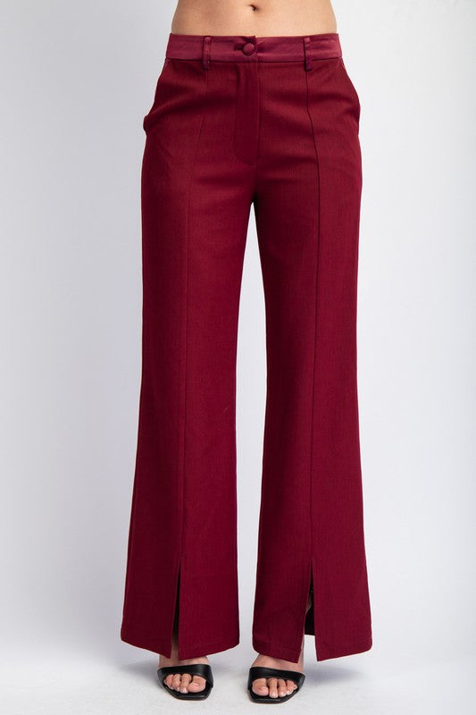 Pantalón formal tinto