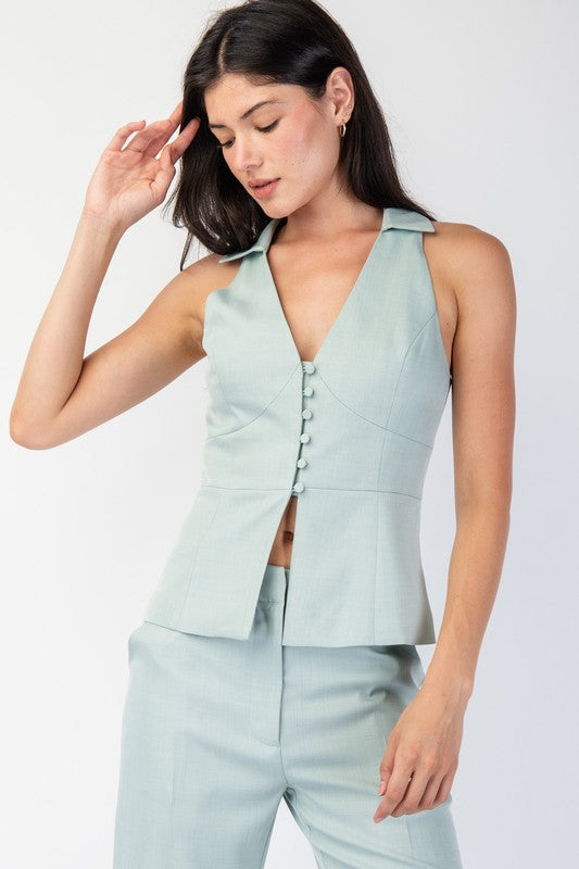 Saco menta con botones, Luar Boutique Mx