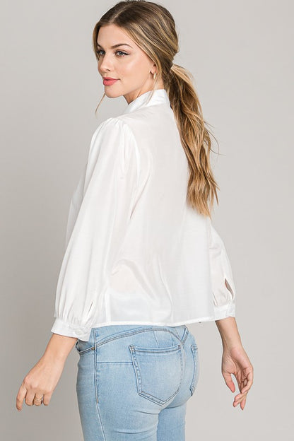 Camisa organza, ivory