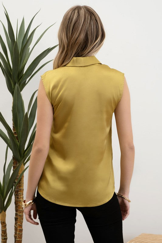 Blusa lisa con doblez