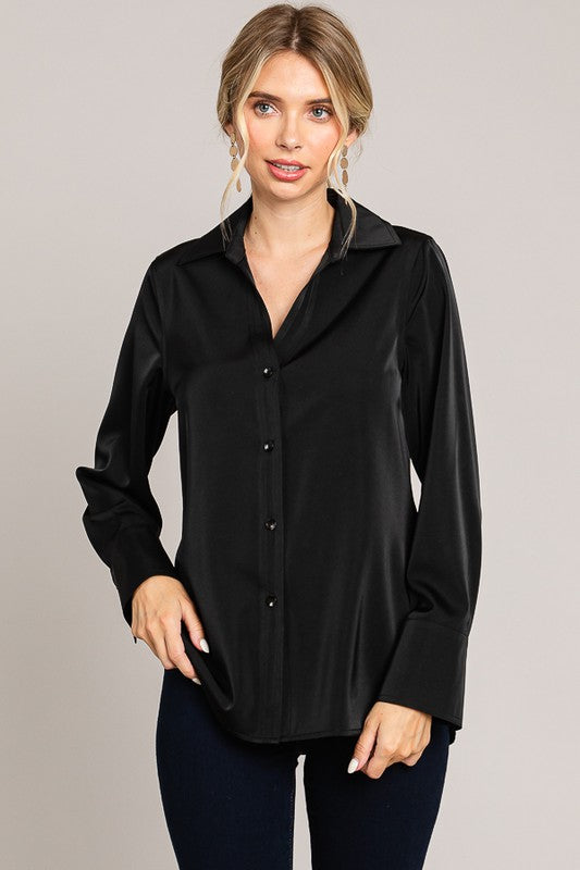 Camisa de vestir negra