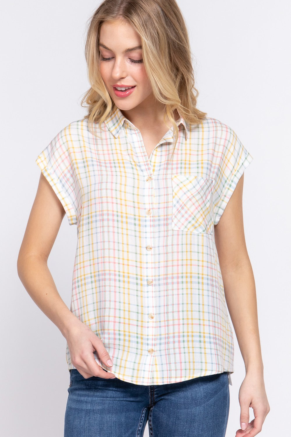 Camisa manga corta multicolor