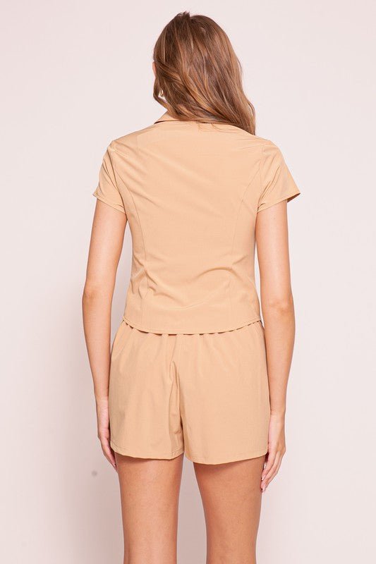 Camisa manga corta kaki 3