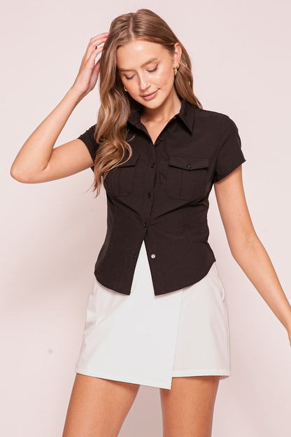 Camisa manga corta negro 1