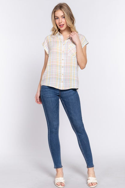 Camisa manga corta multicolor