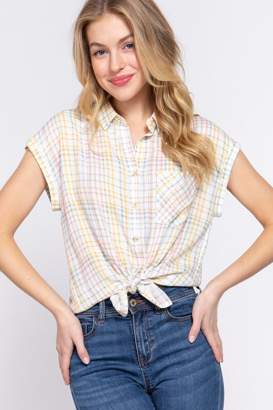 Camisa manga corta multicolor