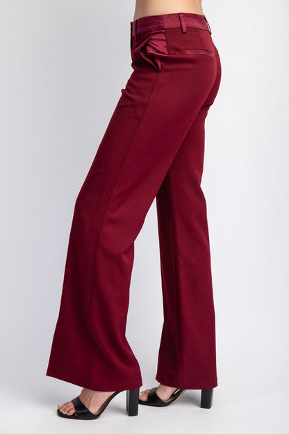Pantalón formal tinto