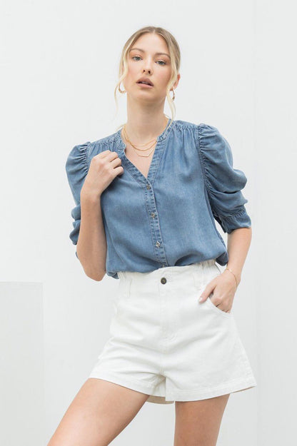 Lluvia - Blusa mezclilla