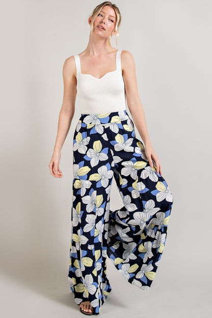 Daisy - Pantalon Flores Wide Leg